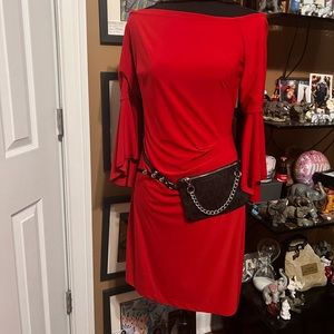 Red Ralph Lauren Dress. Dress and purse sold separately